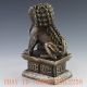 Chinese Bronze Handwork Carved Lion Statue W Ming Dynasty Xuande Mark Other Antique Chinese Statues photo 4