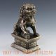 Chinese Bronze Handwork Carved Lion Statue W Ming Dynasty Xuande Mark Other Antique Chinese Statues photo 6