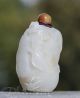 Antique Chinese Carved White Jade Snuff Bottle W Leaves,  Insect Snuff Bottles photo 5