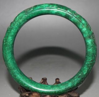 Ancient Chinese Jade Bangle Carved Jade Bracelet J060843 photo