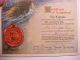 1936 Hamburg Amerika Line Crossing Arctic Circle Color Certificate W/ Polar Bear Other Maritime Antiques photo 1