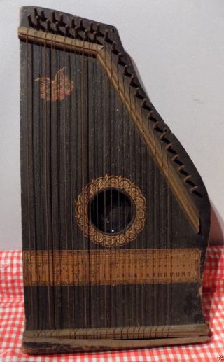 Antique Pat 1894 Oscar Schmidt ? Wood Harp 32 String Instrument No.  2 Usa Nr photo