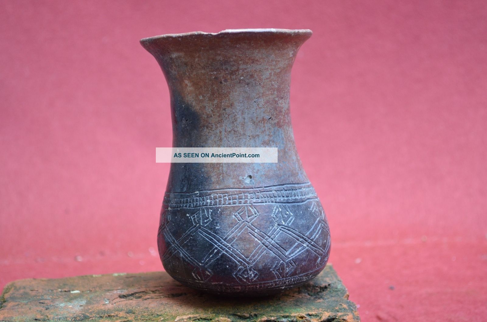 Rare Pre Columbian Vessel With A Incised Decor,  Zapotec,  Mexico The Americas photo