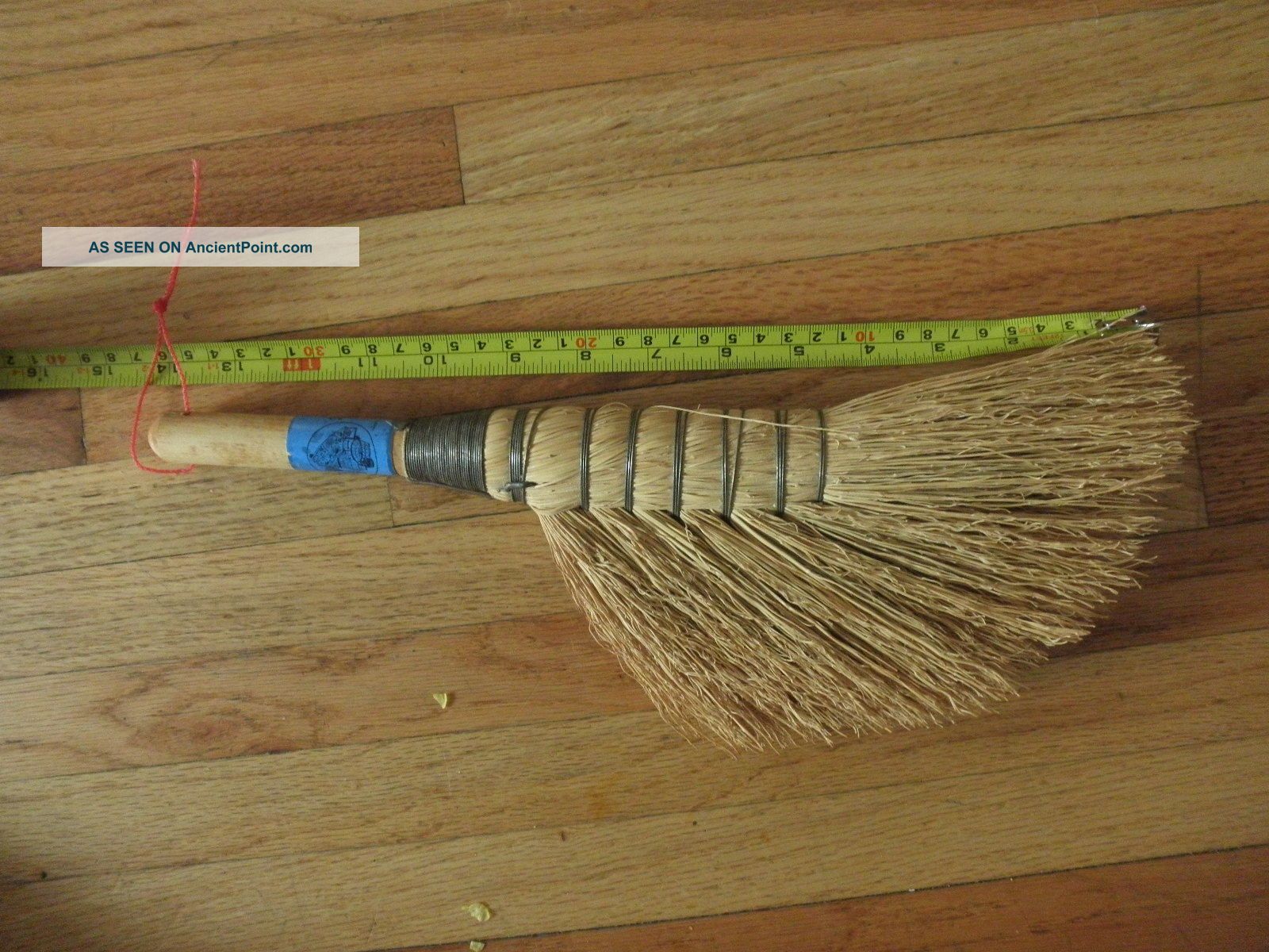 Primitive Hand Crafted Wire Wrapped Whisk Broom 14 