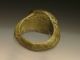 Interesting Roman Bronze Ring With Gorgona Reproductions photo 2