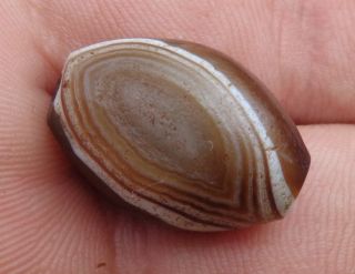 21x15mm Ancient Rare Banded Western Asian Agate Bead Pakistan Afghanistan photo