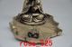 Collectible Decorated Old Handwork Tibet Silver Carved Monk Prayer Statue Buddha photo 1