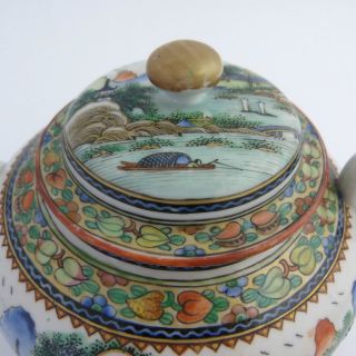 Chinese Famille Verte Porcelain Teapot With Scenic Decoration,  Guangxu photo