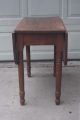 Antique Cherry Wood Sheraton Drop Leaf Dining Table W/ Turned Legs 1800-1899 photo 4