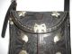 Antique Bolivian Leather Shoulder Bag - Coin Silver Decoration - C.  1900 Latin American photo 2