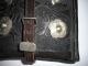 Antique Bolivian Leather Shoulder Bag - Coin Silver Decoration - C.  1900 Latin American photo 3