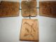 Rare 5 Sided Primitive Wood Butter Mold/press,  Deer/house W/star Moon/antique Primitives photo 2