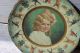 Antique Tin Plate With A Little Girl Polar Bears Snowball Fight Primitives photo 2