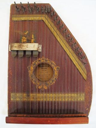 Vintage 1910 ' S Chartola Grand Zither Autoharp,  All Strings, photo