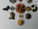 13 Buttons Dogs & Cats Antique Vintage Glass Celluloid Buffed Kittens In Basket Buttons photo 1