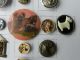 13 Buttons Dogs & Cats Antique Vintage Glass Celluloid Buffed Kittens In Basket Buttons photo 4