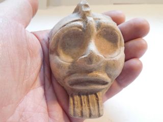 Taino Cemi Head Arawak Pre - Columbian Archaic Ancient Artifact Puerto Rico Mayan photo