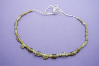 Ancient Romano Egyptian Glass Bead Necklace 1st C.  Ad. photo