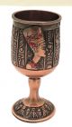 Egyptian Pharaoh Brass Cups Collectable Nefertiti With Hieroglyph Egyptian photo 1
