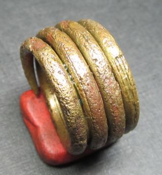 Ancient Viking Bronze Ring.  (m5).  Cleared. photo