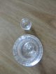 Antique Apothecary Jar W Stopper Round On Pedestal 4 