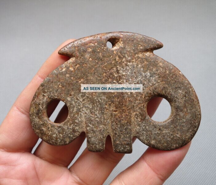 Old Chinese Neolithic Hongshan Jade Hand - Carved Amulet Pendant H012 Necklaces & Pendants photo