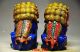 A Pair Collectible Chinese Cloisonne Handwork Lion Statues Foo Dogs photo 4