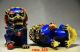 A Pair Collectible Chinese Cloisonne Handwork Lion Statues Foo Dogs photo 6
