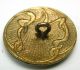 Antique French Enamel Button Hand Painted Floral Nouveau Brass & Turquoise Buttons photo 1