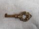 Fantastic Antique Brass Iron Door Key Jail Hotel 2 3/4 