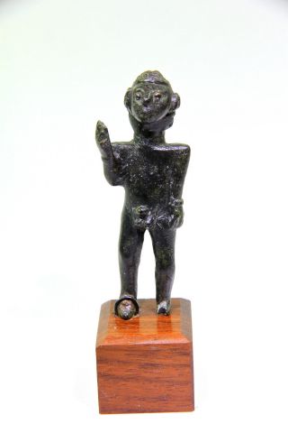 Scarce Ancient Near Eastern Votive Bronze Male Figure Circa 2000 Bc photo