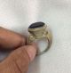 Old Black Agate Ring Men ' S Traditional Islamic Afghan Engraved Filigree Size 7 Islamic photo 2