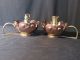 Arts And Crafts Copper And Brass Candle Holders - Probably Christopher Dresser Lamps photo 1