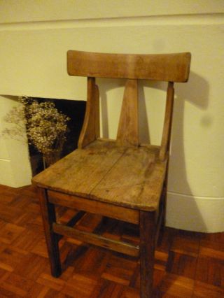 I Antique L Public Department Wood Wooden Danish Dining Vintage Chair photo