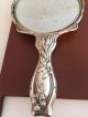 Vintage Sterling Silver Art Nouveau Hand Mirror Repousse Floral Design Other Antique Sterling Silver photo 7