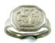Scarce Medieval Knights Silver Heraldic Seal Ring - Bull Head And Cross - W41 Roman photo 2