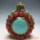 Vintage Handmade Tibetan Turquoise Coral Beads Snuff Bottle/10 Snuff Bottles photo 2