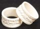 Antique Pair Chinese Napkin Rings Carved Dragon Qing Republic Period China Old Other Chinese Antiques photo 8