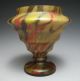 Lovely Bohemian Czech Kralik Welz Era Spatter Satin Glass Art Deco Vase Vases photo 1