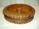 Vintage Wood Bark Nut Bowl W/cracker & 6 Picks Holiday Christmas Usa Ship Bowls photo 1