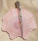 Antique Late 1800 ' S? Brides Basket Pink Ruffled Bowl W/ Silver Holder& Other Antique Silverplate photo 2