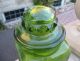 C1800s Dakota Square Green Glass Drug Store Apothecary Jar Canister Bottle 12 