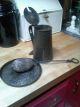 Antique Hammered Howes Fire Starter With Tray And Forged Pumice Handle Hearth Ware photo 1