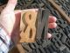 155pcs Antique Wood Carved Printing Blocks & Tray Numbers - Letters Etc Full Tray Binding, Embossing & Printing photo 4