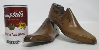 Rare 1959 Pair Children ' S Cobbler Shoe Forms/lasts W/metal Bottoms Size 9c Yqz photo