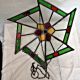 Tiffany Style Leaded Stained Glass Ceiling Pendant Pinwheel Light Shade C1900 Arts & Crafts Movement photo 1