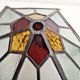 Tiffany Style Leaded Stained Glass Ceiling Pendant Pinwheel Light Shade C1900 Arts & Crafts Movement photo 3