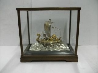 Silver (phoenix) The Japanese Treasure Ship.  270g/ 9.  53oz.  Japanese Antique. photo