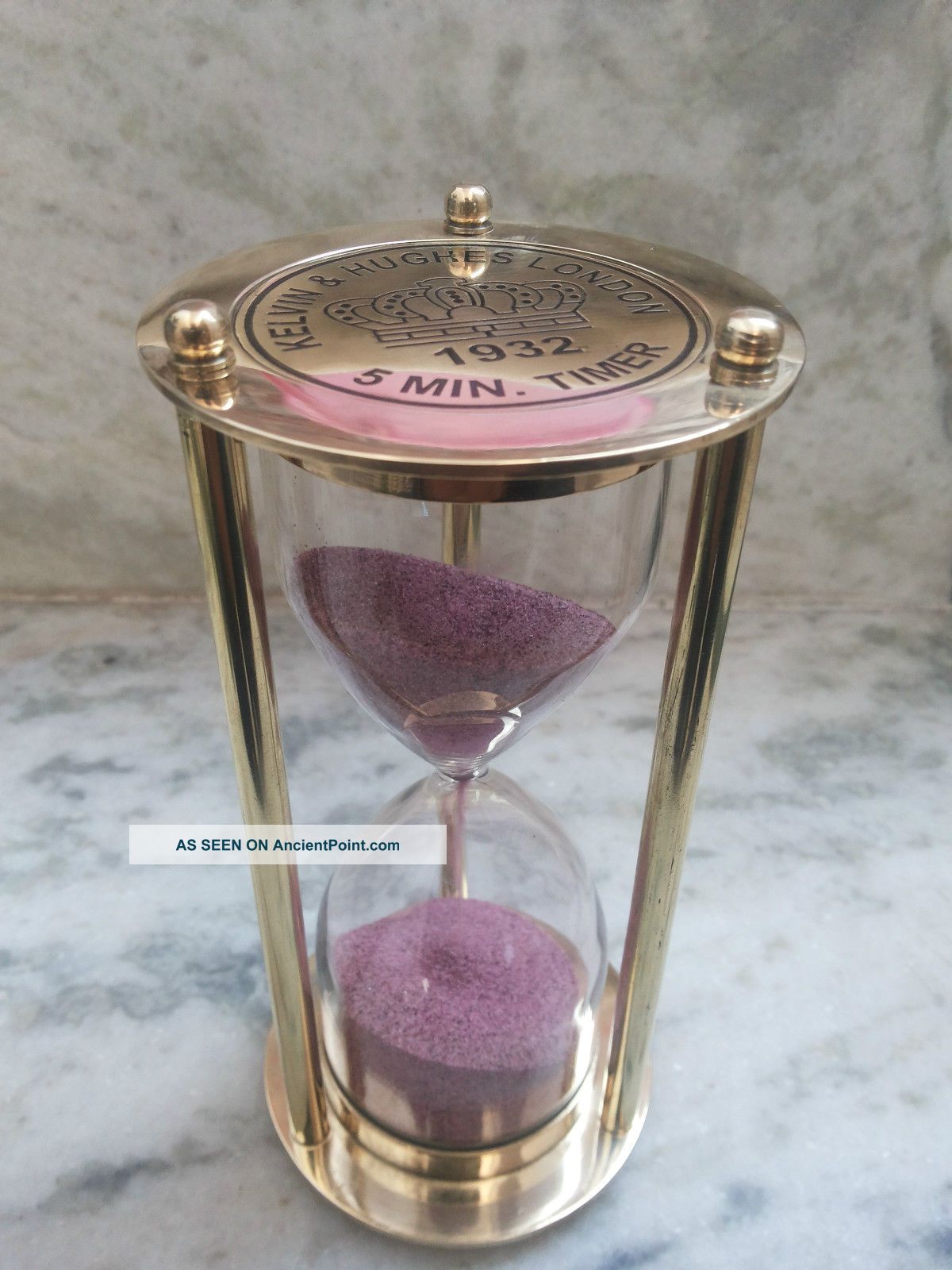 Antique Brass Nautical Maritime Hourglass Sand Timer 6 Inch Home Decors Other Maritime Antiques photo