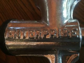 Vintage Meat Grinder Enterprise 5 Chopper Tinned Shiny &,  Box photo